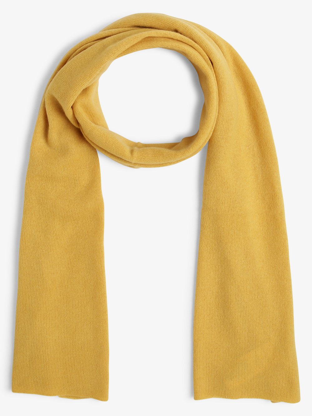 Marie Lund - Damski szalik z czystego kaszmiru, żółty