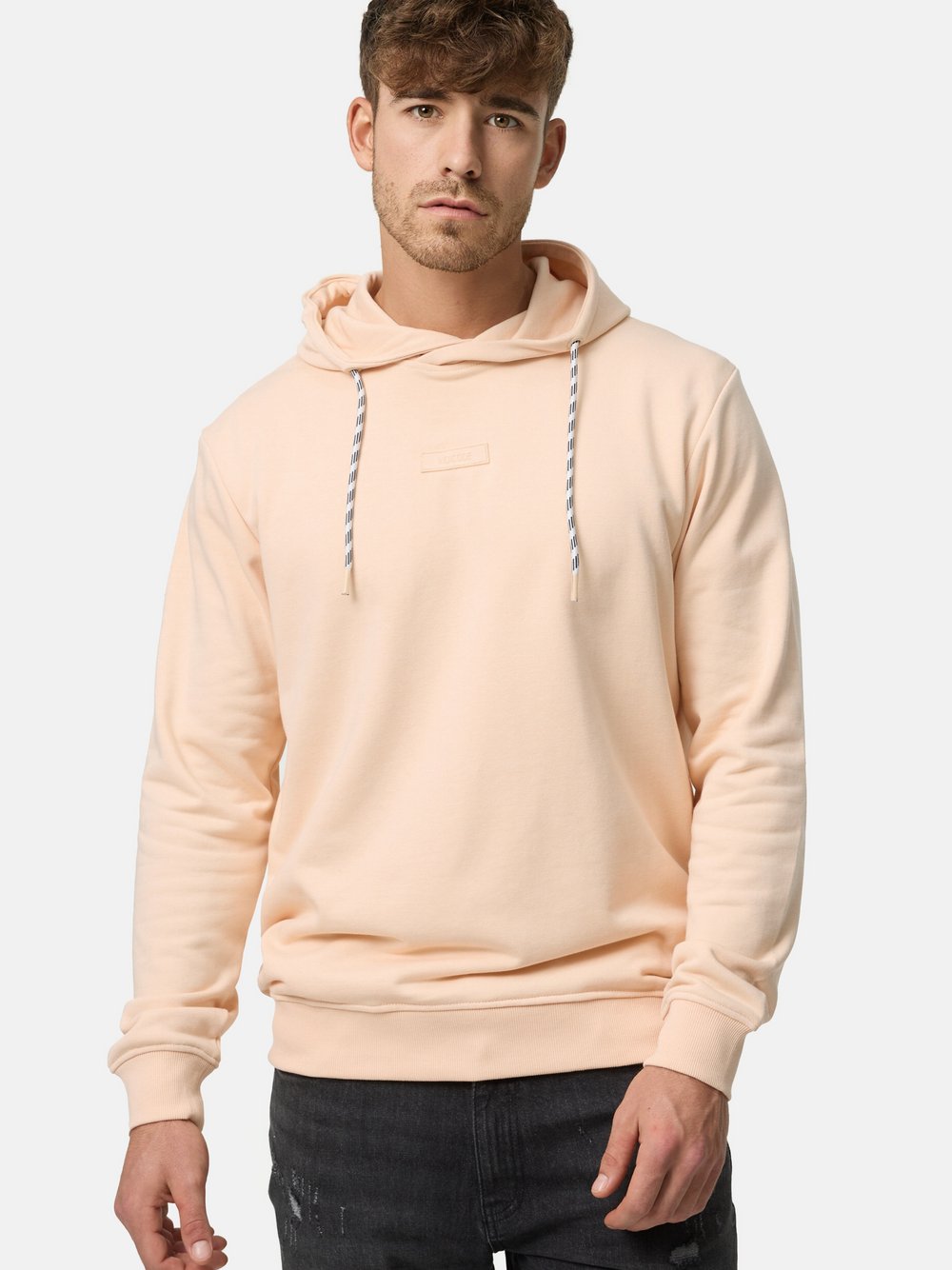 Indicode Kapuzenpullover Herren Baumwolle rosa, L