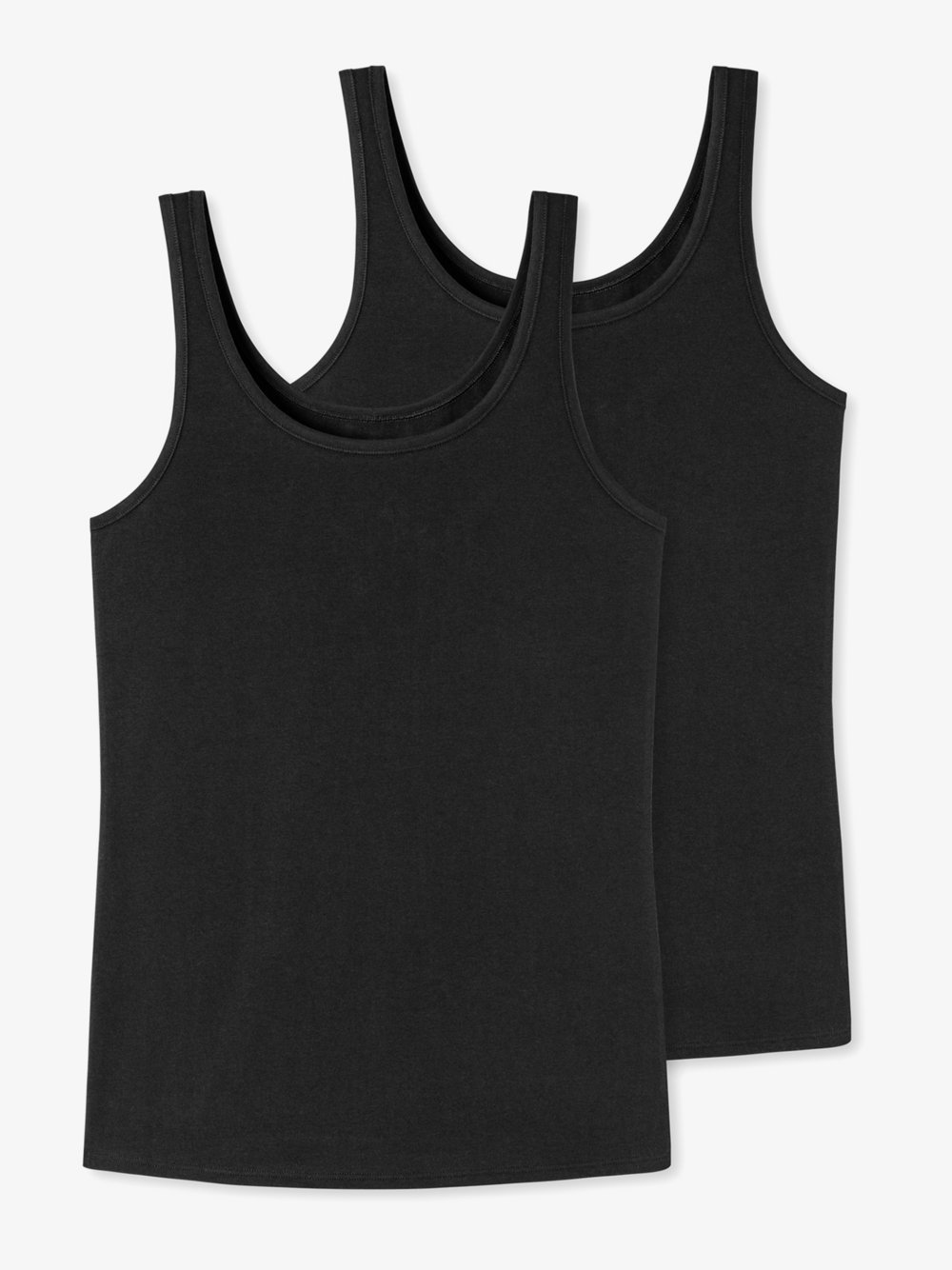 Schiesser Trägertop  Damen Jersey schwarz, L