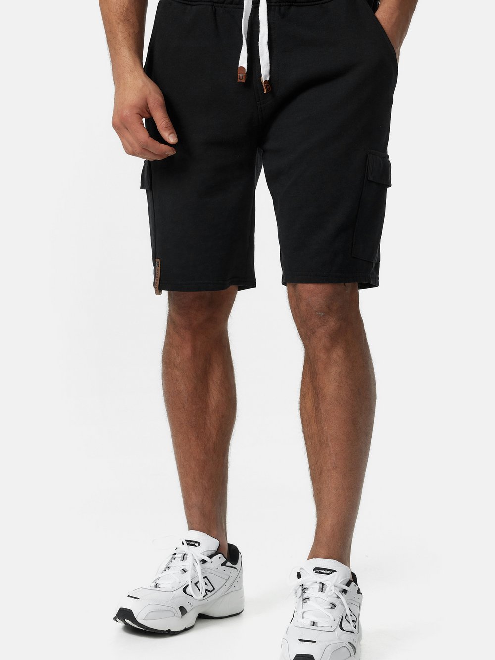 Indicode Shorts Sweat Herren Baumwolle schwarz, L