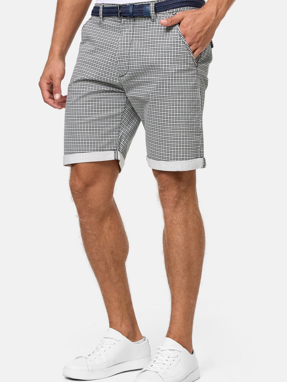 Indicode Shorts Chino Herren Baumwolle schwarz, M