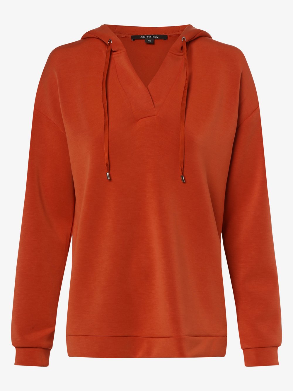 comma - Damska bluza z kapturem, pomarańczowy