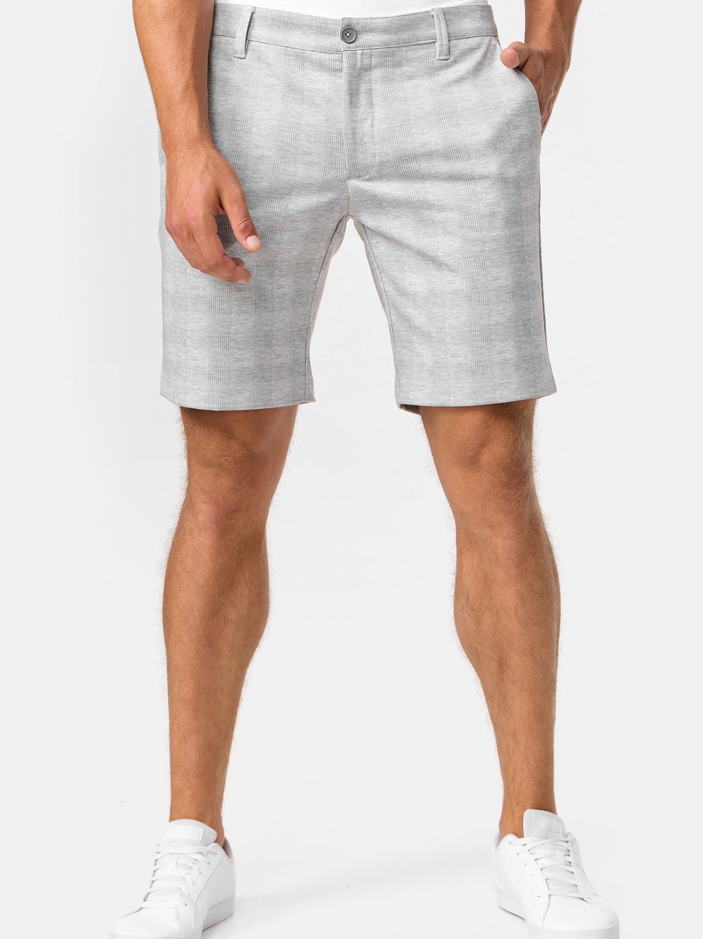 Indicode Shorts Chino Herren Jersey grau, XXL