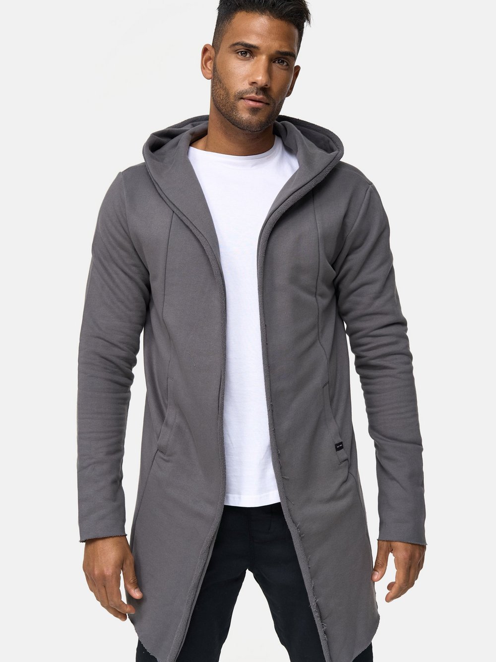 Indicode Sweatjacke Herren Baumwolle grau, S