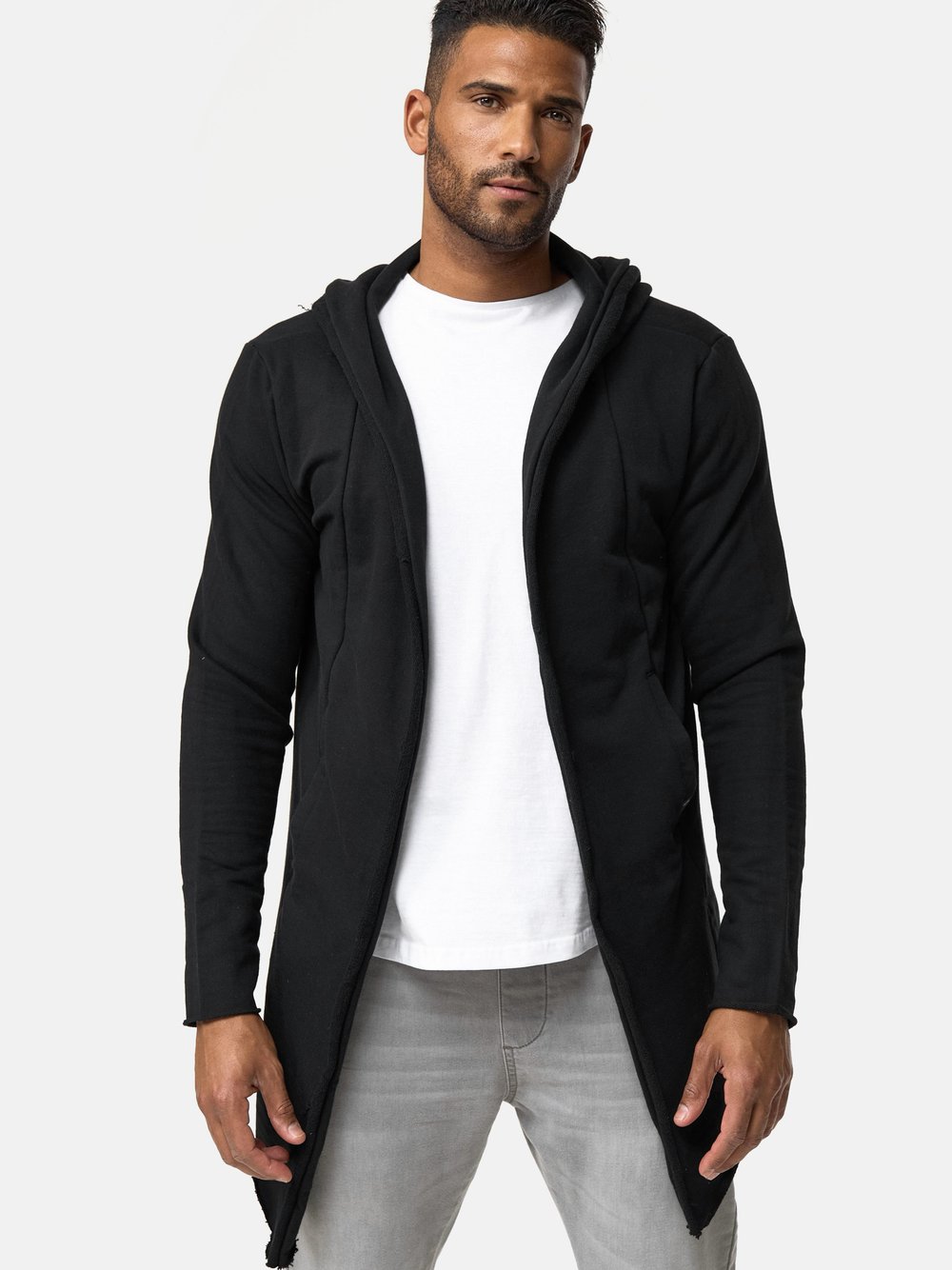 Indicode Sweatjacke Herren Baumwolle schwarz, XXL