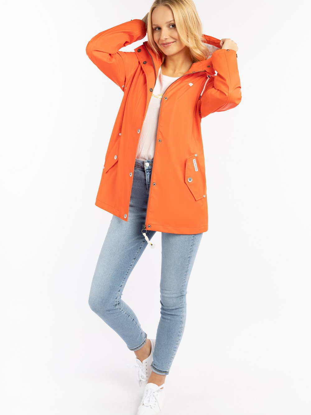 Schmuddelwedda Regenjacke Damen orange, S