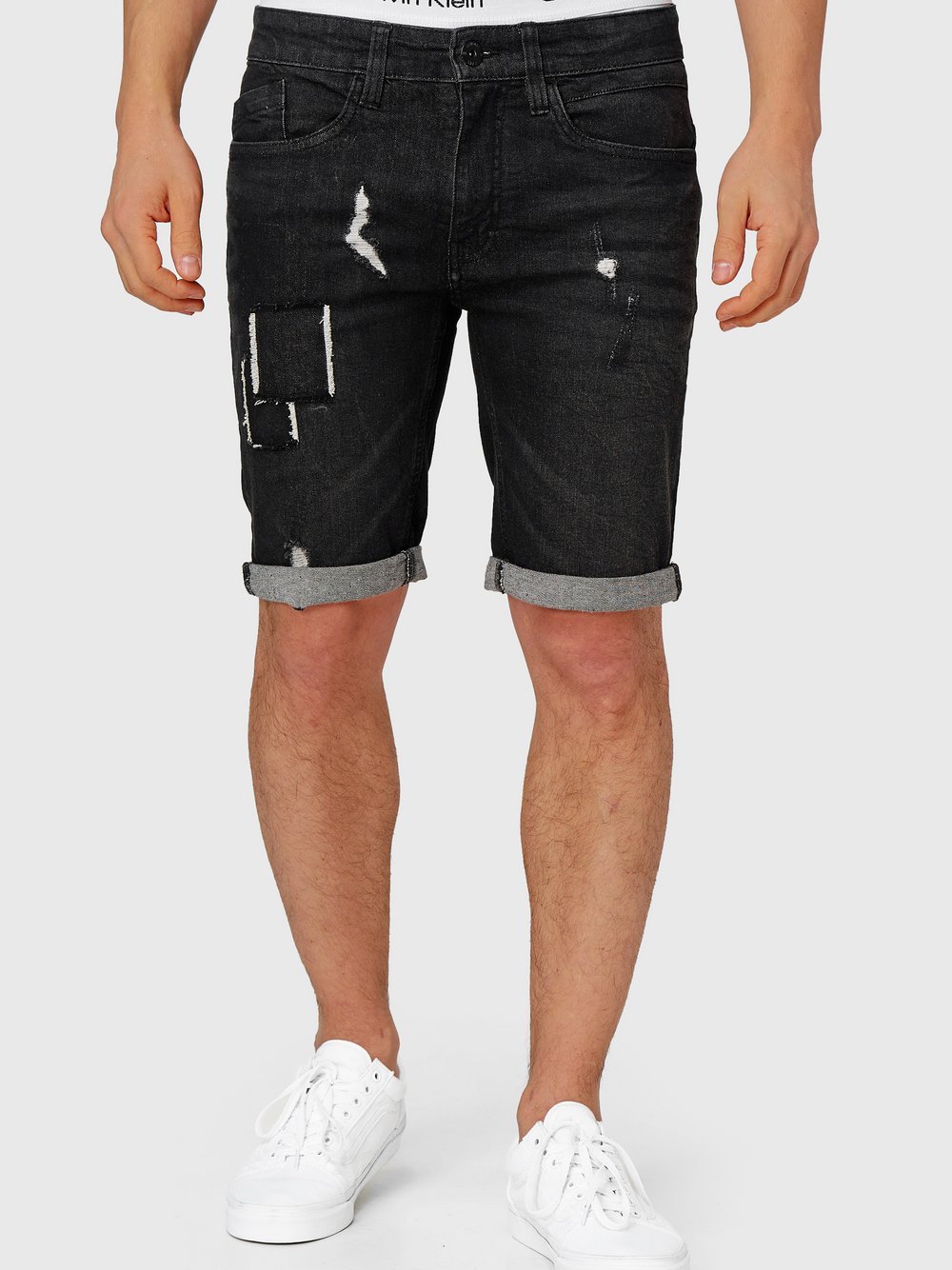 Indicode Shorts Jeans Herren Baumwolle schwarz, M