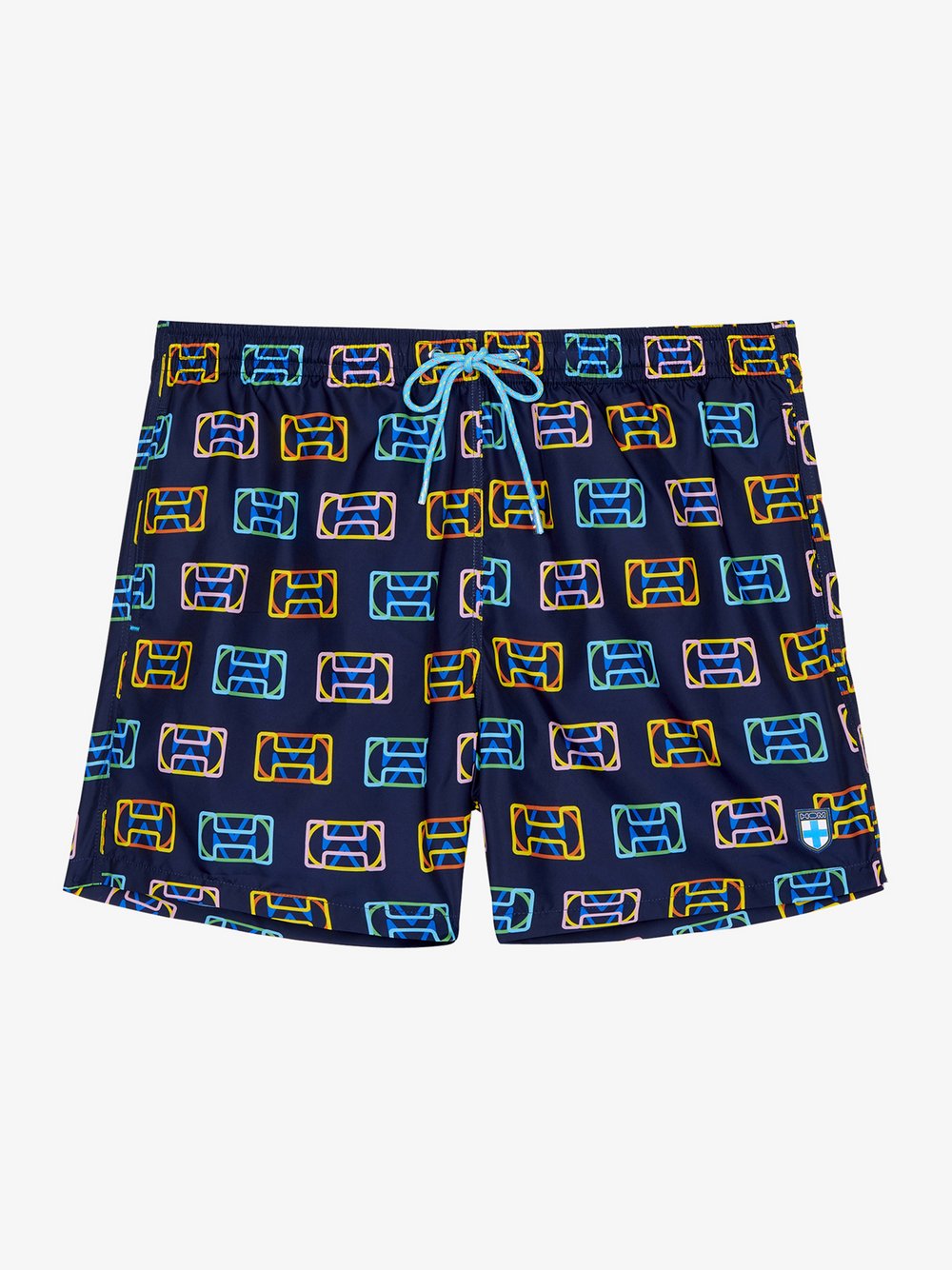 HOM Beach Boxer  Herren blau bedruckt, S