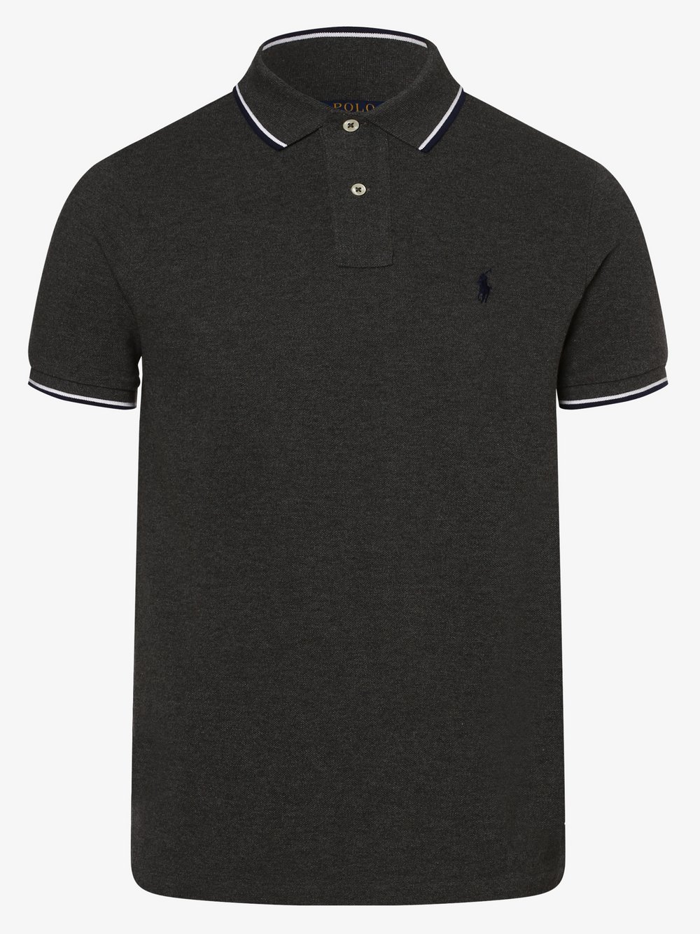 Polo Ralph Lauren - Męska koszulka polo – Custom Slim Fit, szary