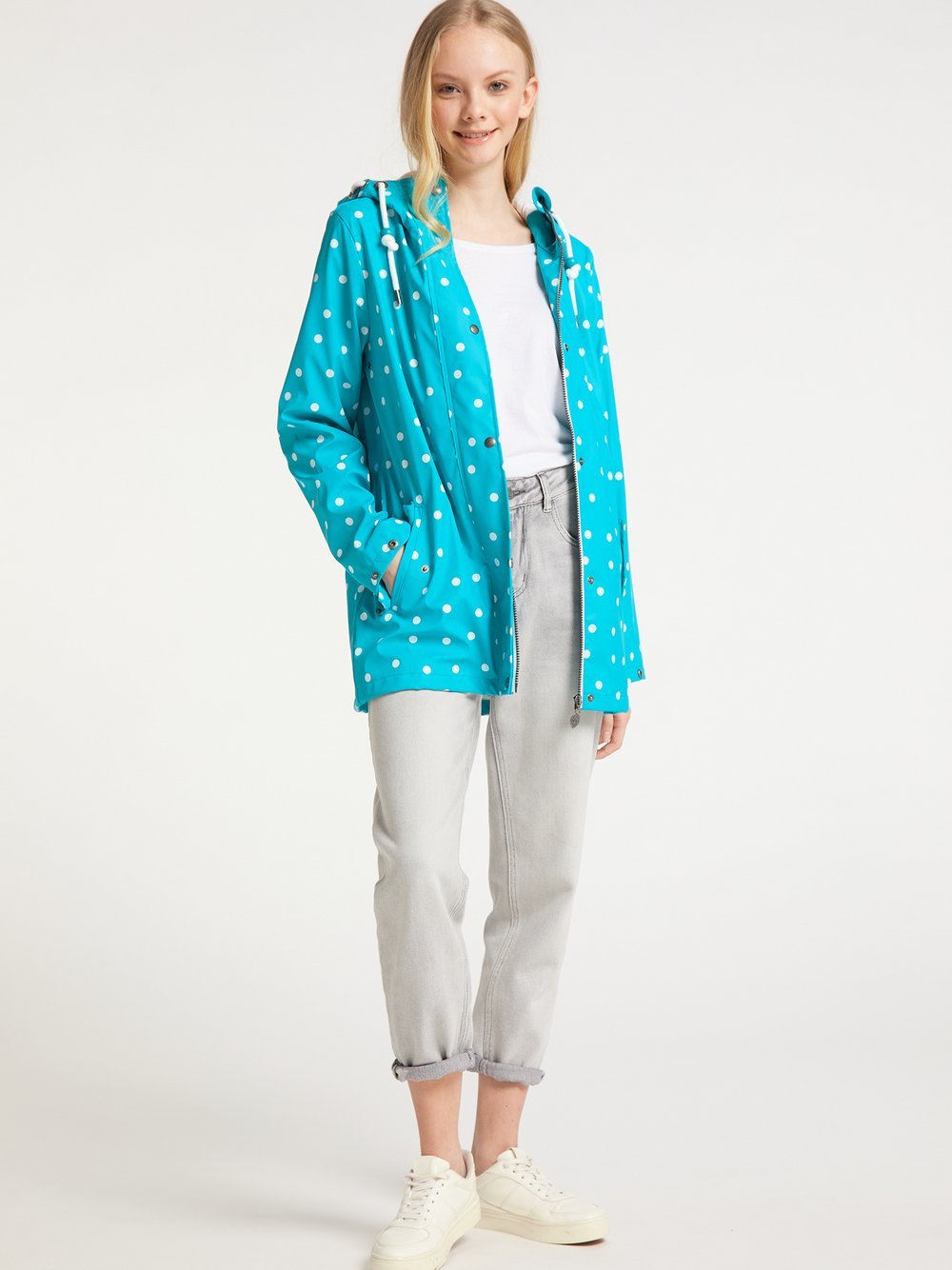 MyMo Anorak Damen blau gepunktet, XS