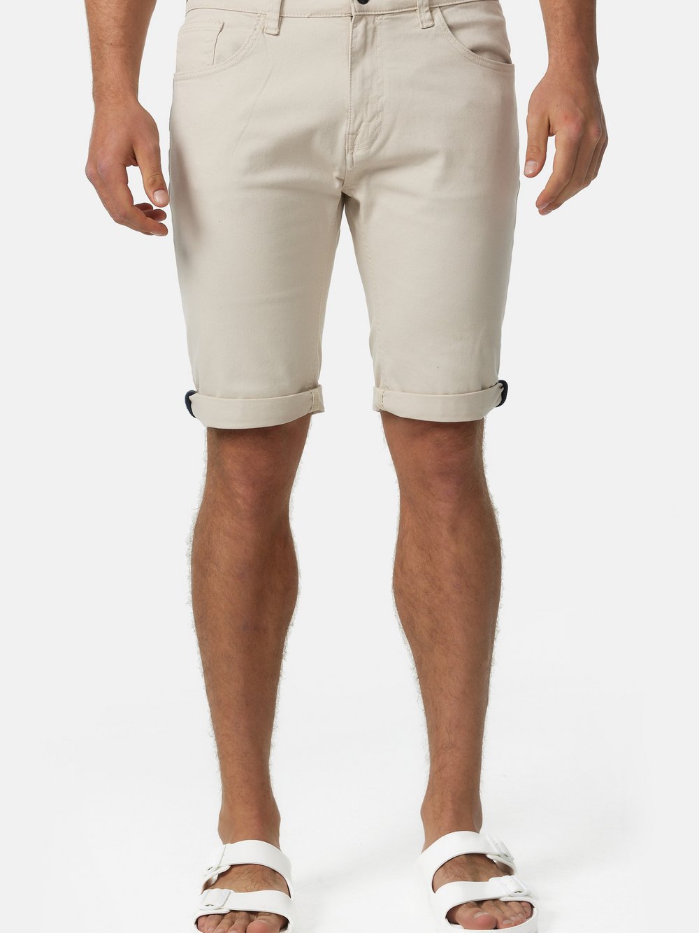 Indicode Shorts Jeans Herren Baumwolle beige, S