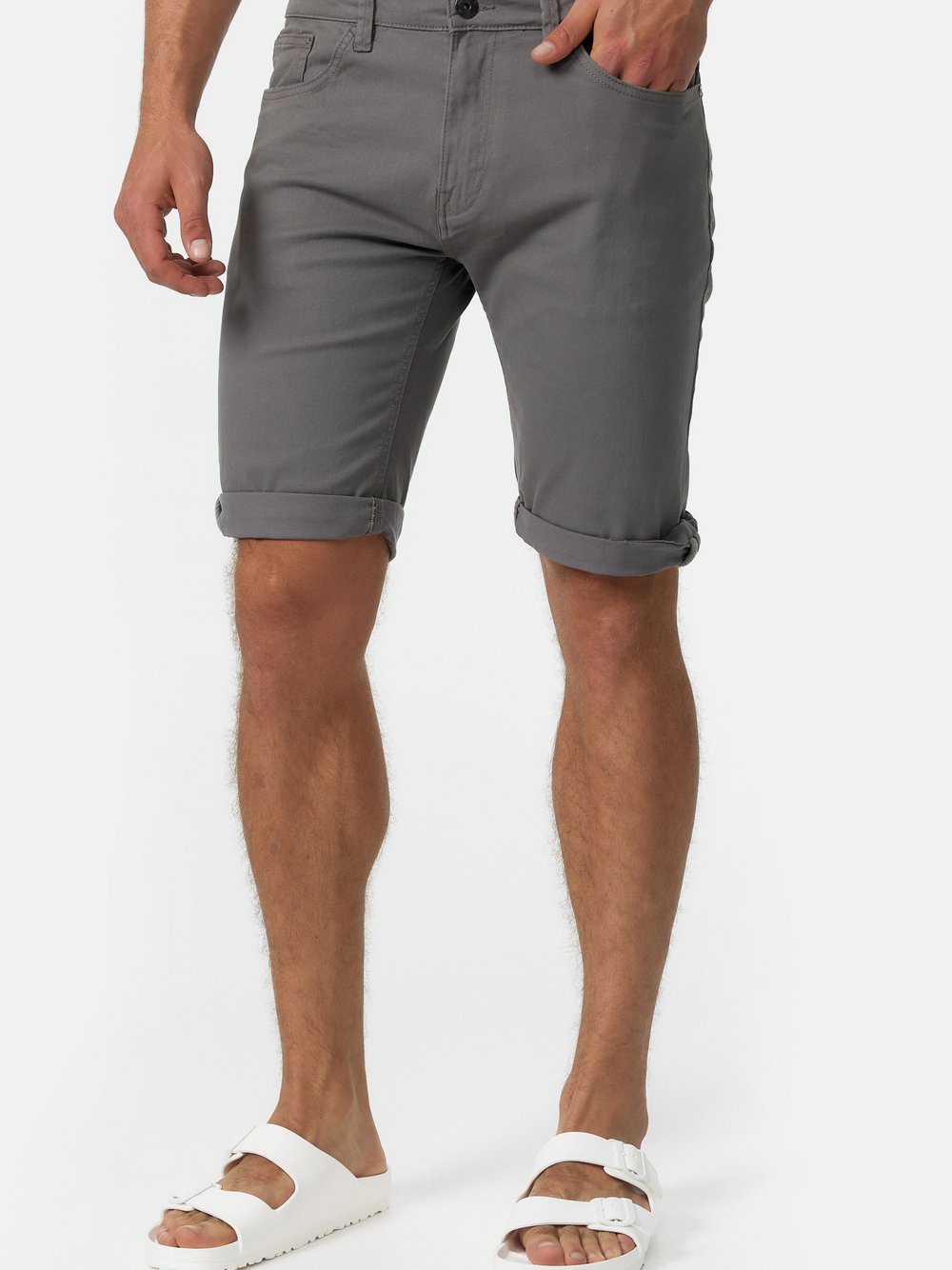 Indicode Shorts Jeans Herren Baumwolle grau, XXXL