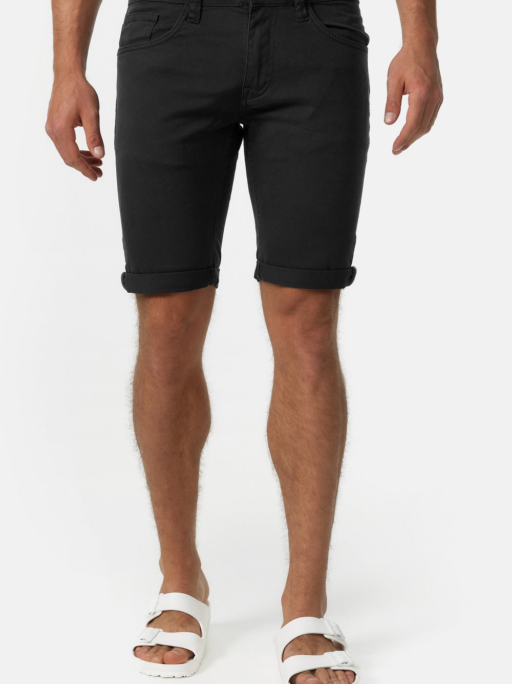 Indicode Shorts Jeans Herren Baumwolle schwarz, L