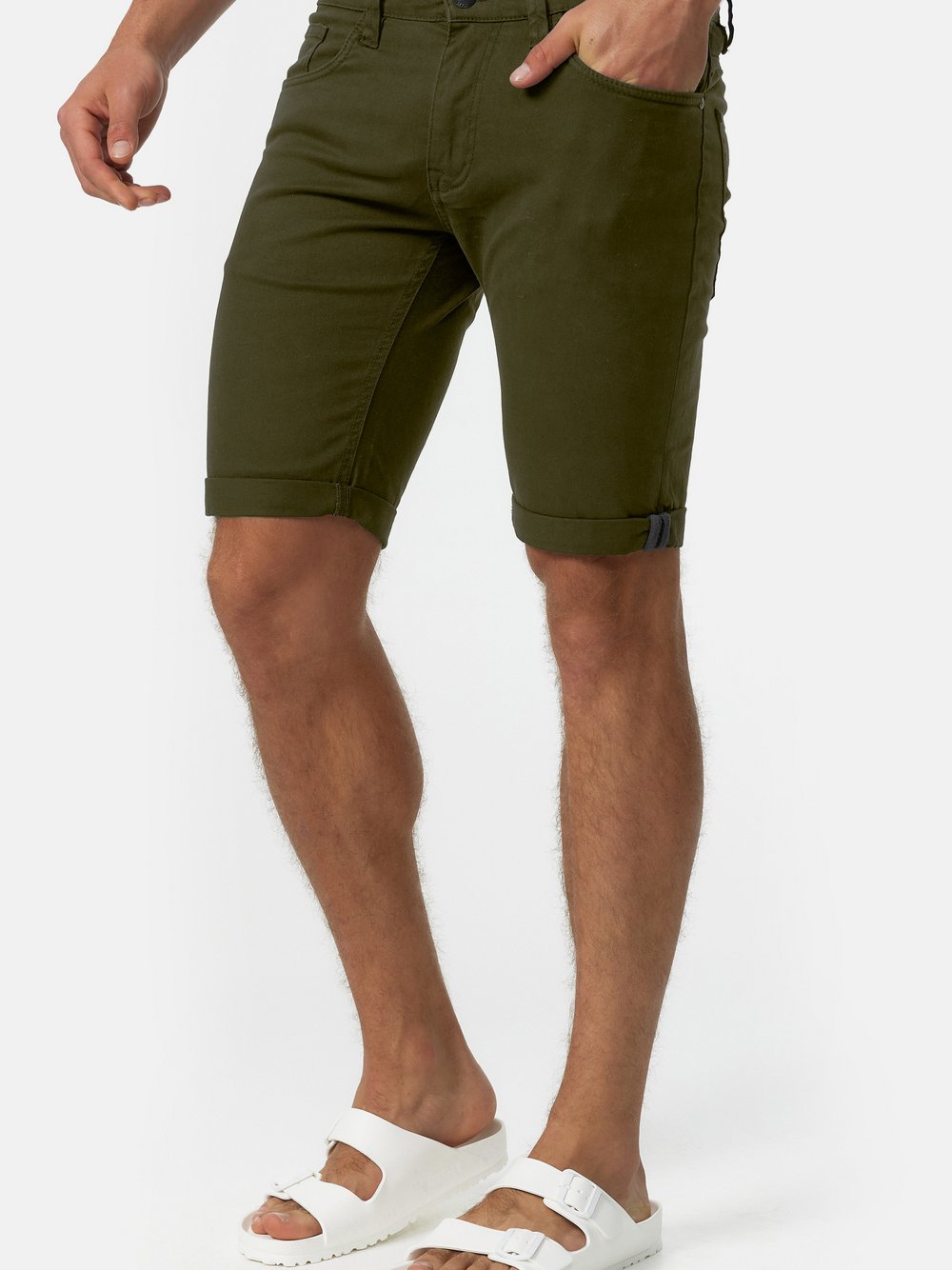 Indicode Shorts Jeans Herren Baumwolle grün, XXL