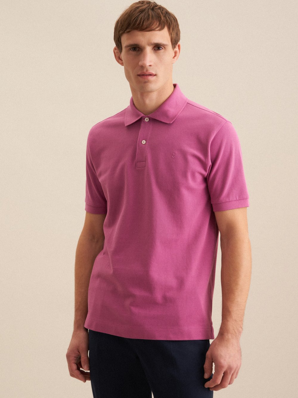 Thumbnail - Seidensticker Polo Herren Baumwolle lila, M