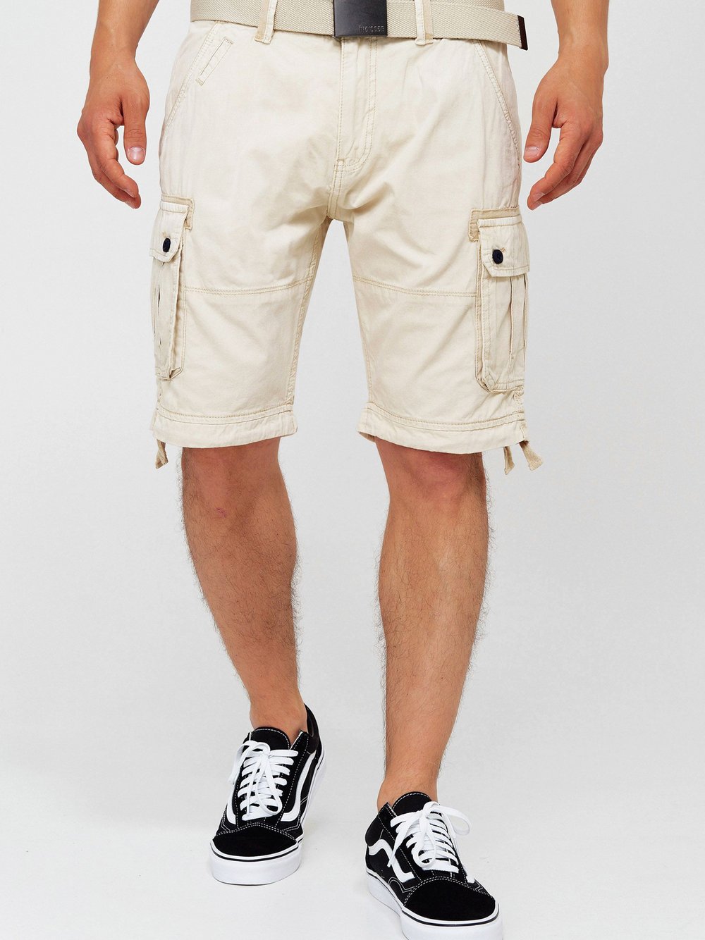 Indicode Shorts Cargo Herren Baumwolle beige, S