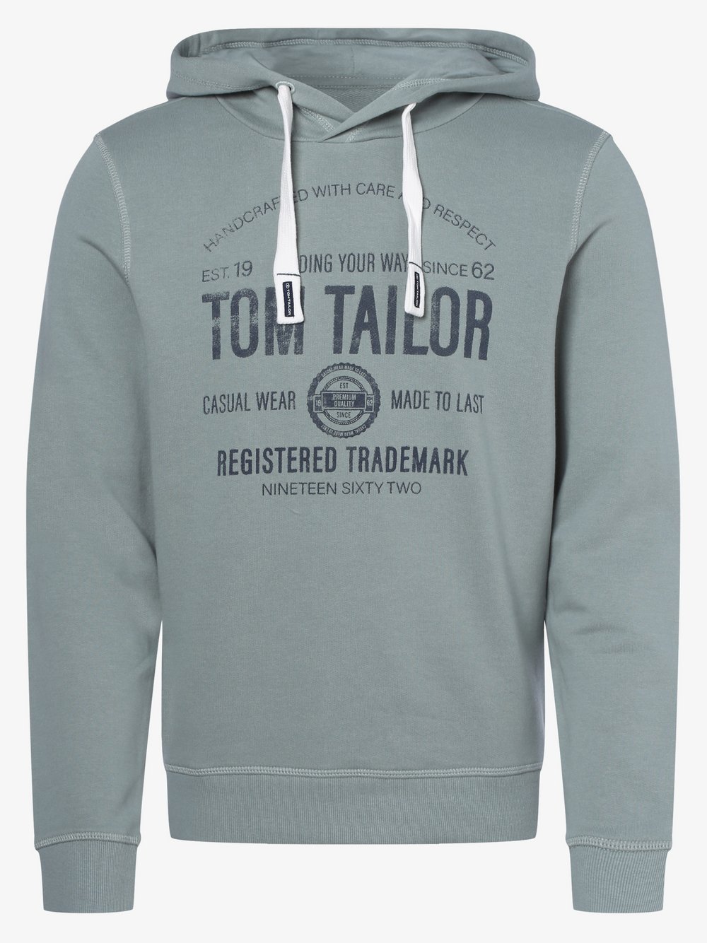 Tom Tailor - Męska bluza z kapturem, zielony