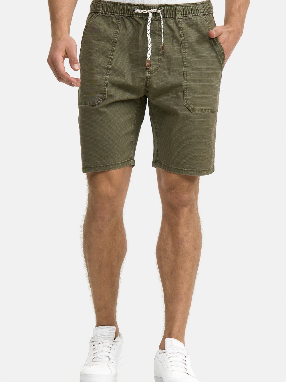 Indicode Shorts Chino Herren Baumwolle grün, M