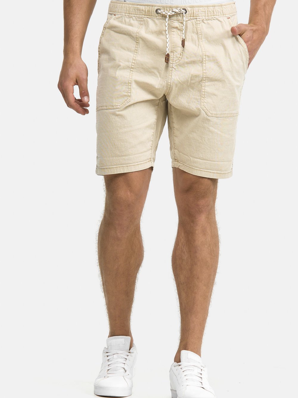 Indicode Shorts Chino Herren Baumwolle weiß, XXL