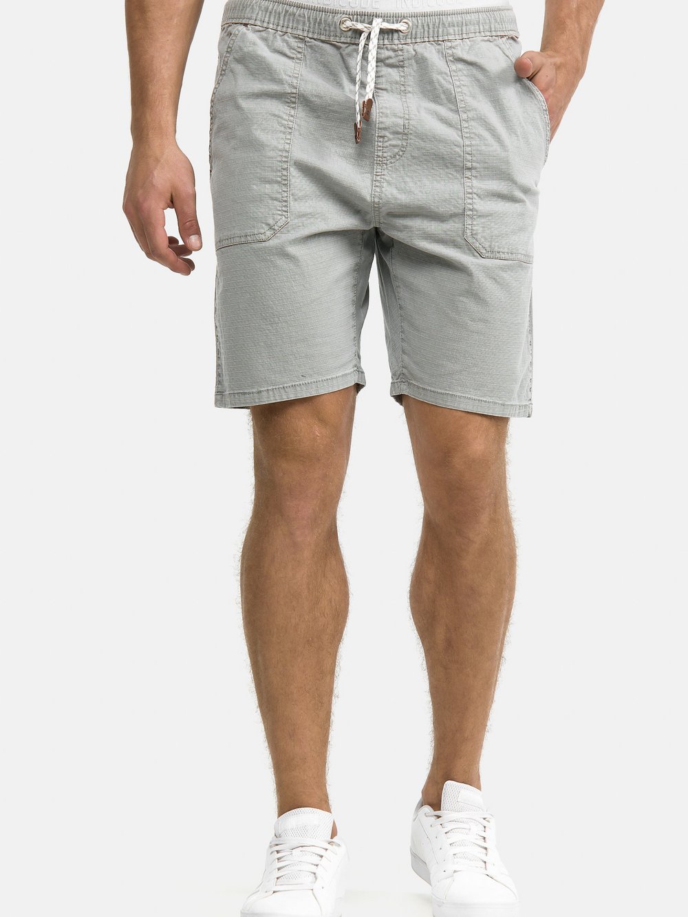 Indicode Shorts Chino Herren Baumwolle grau, XXXL