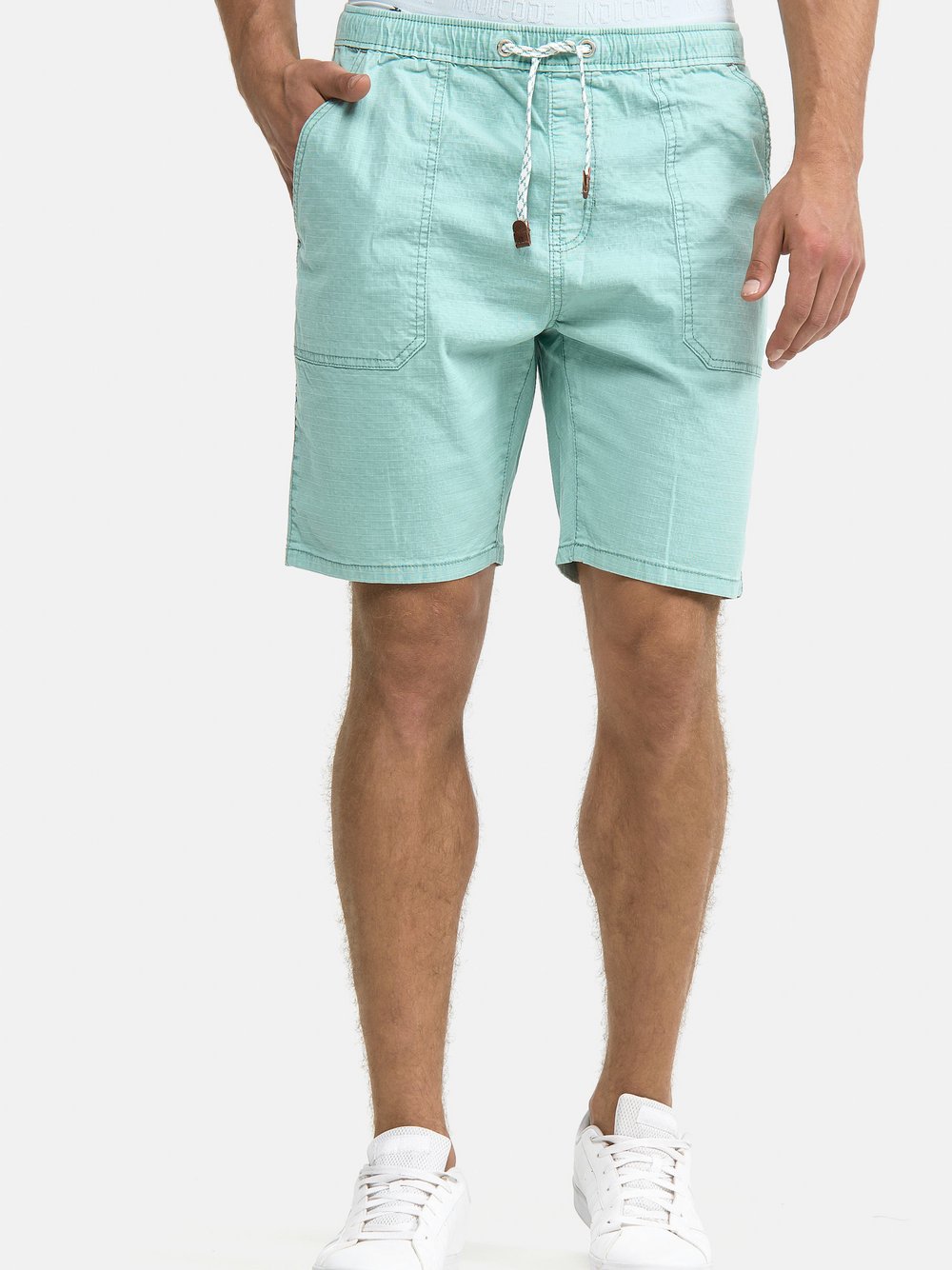 Indicode Shorts Chino Herren Baumwolle blau, L