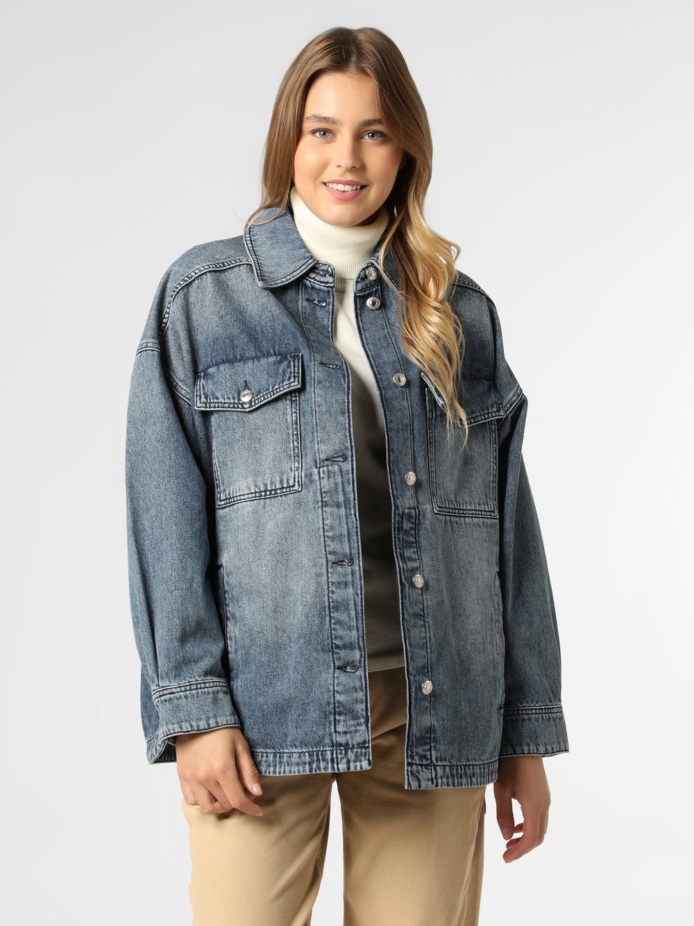 Drykorn - Damska kurtka jeansowa – Jarah, niebieski
