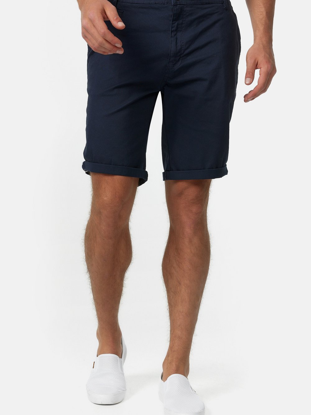 Indicode Shorts Chino Herren Baumwolle blau, M