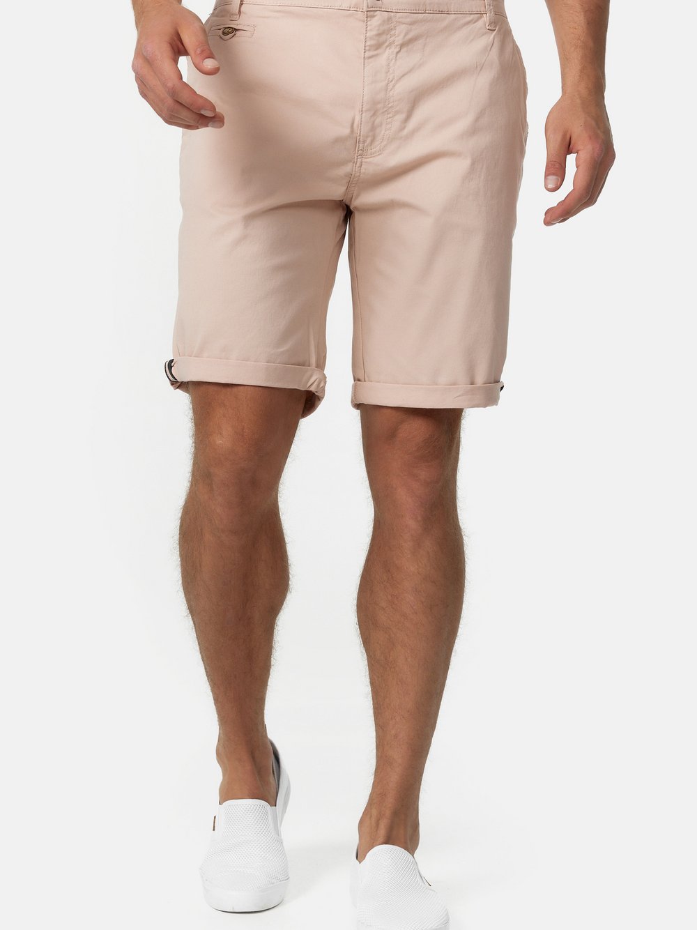 Indicode Shorts Chino Herren Baumwolle rosa, S