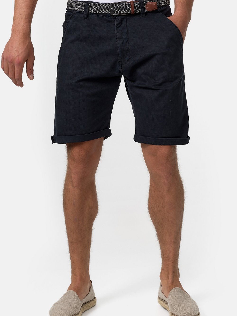 Indicode Shorts Chino Herren Baumwolle schwarz, XXXL