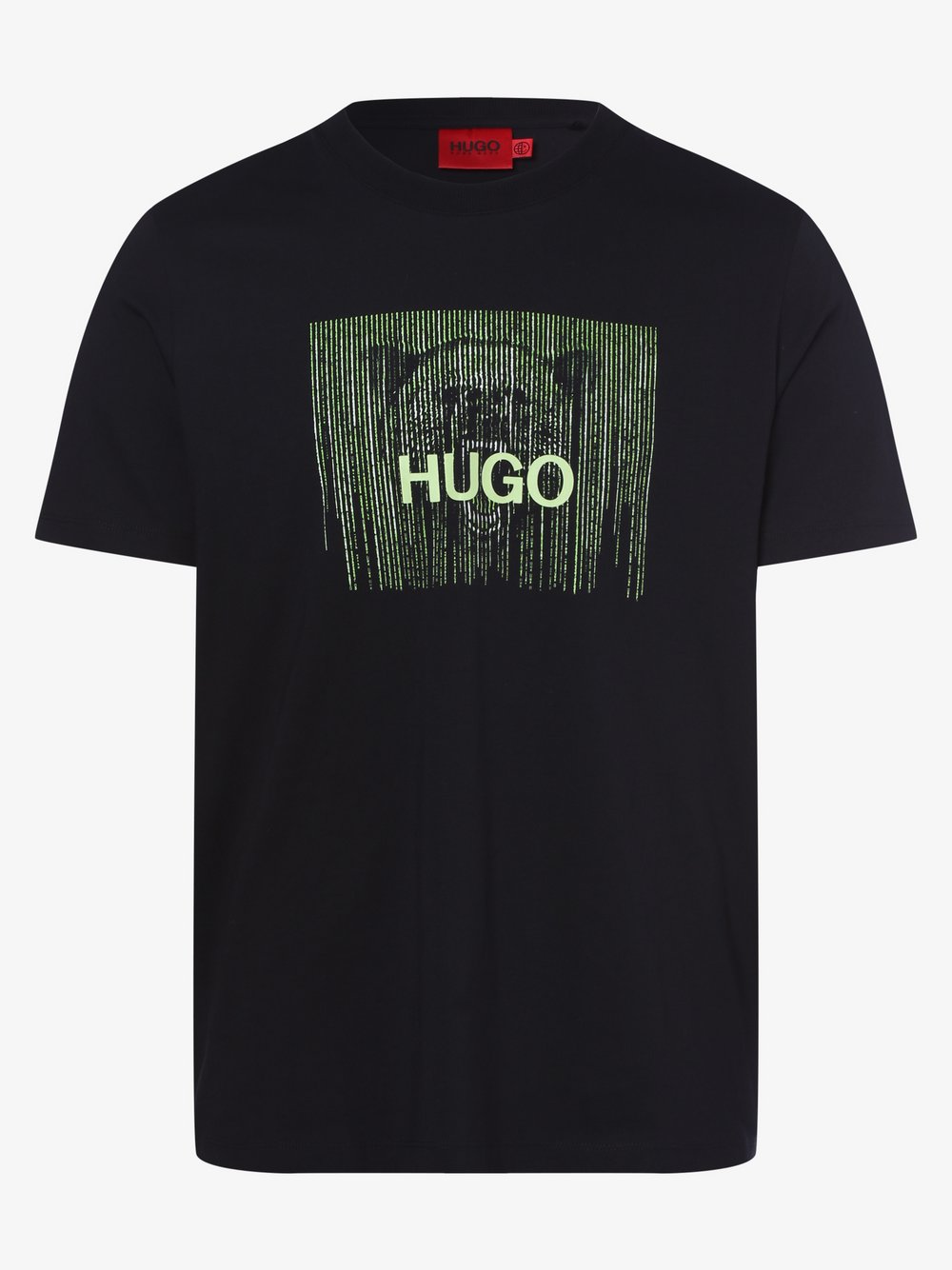 HUGO - T-shirt męski – Dintage, czarny