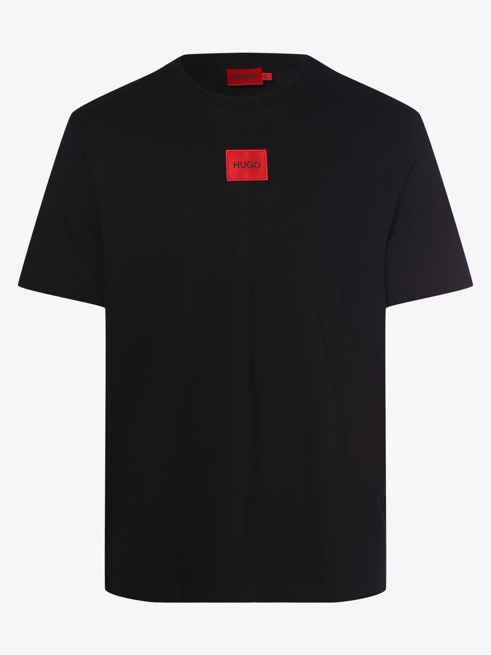 HUGO - T-shirt męski – Diragolino212, czarny