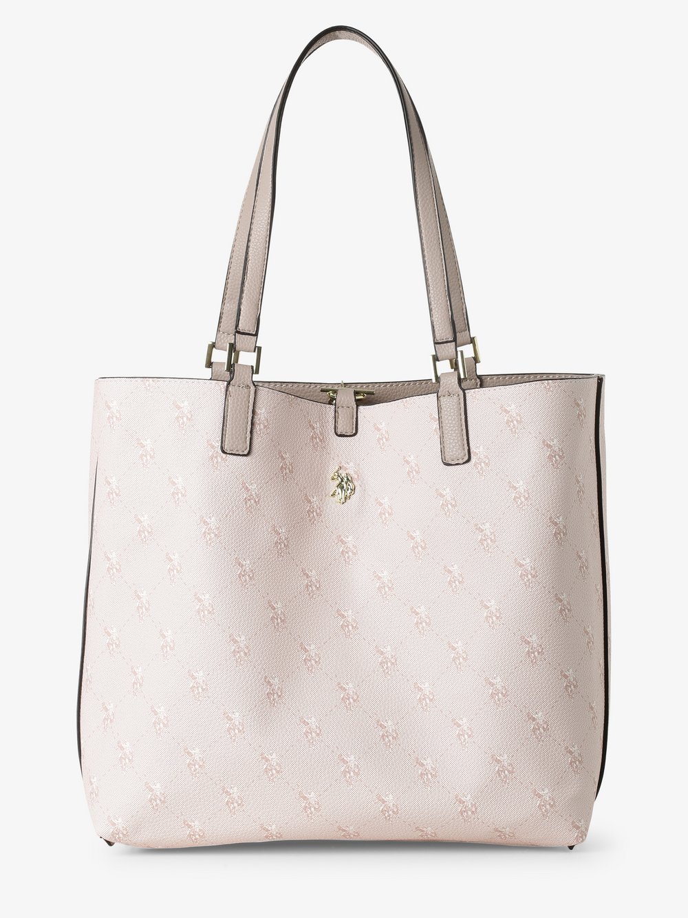 U.S. Polo Assn. - Damska dwustronna torba shopper z torebką wewnętrzną, różowy