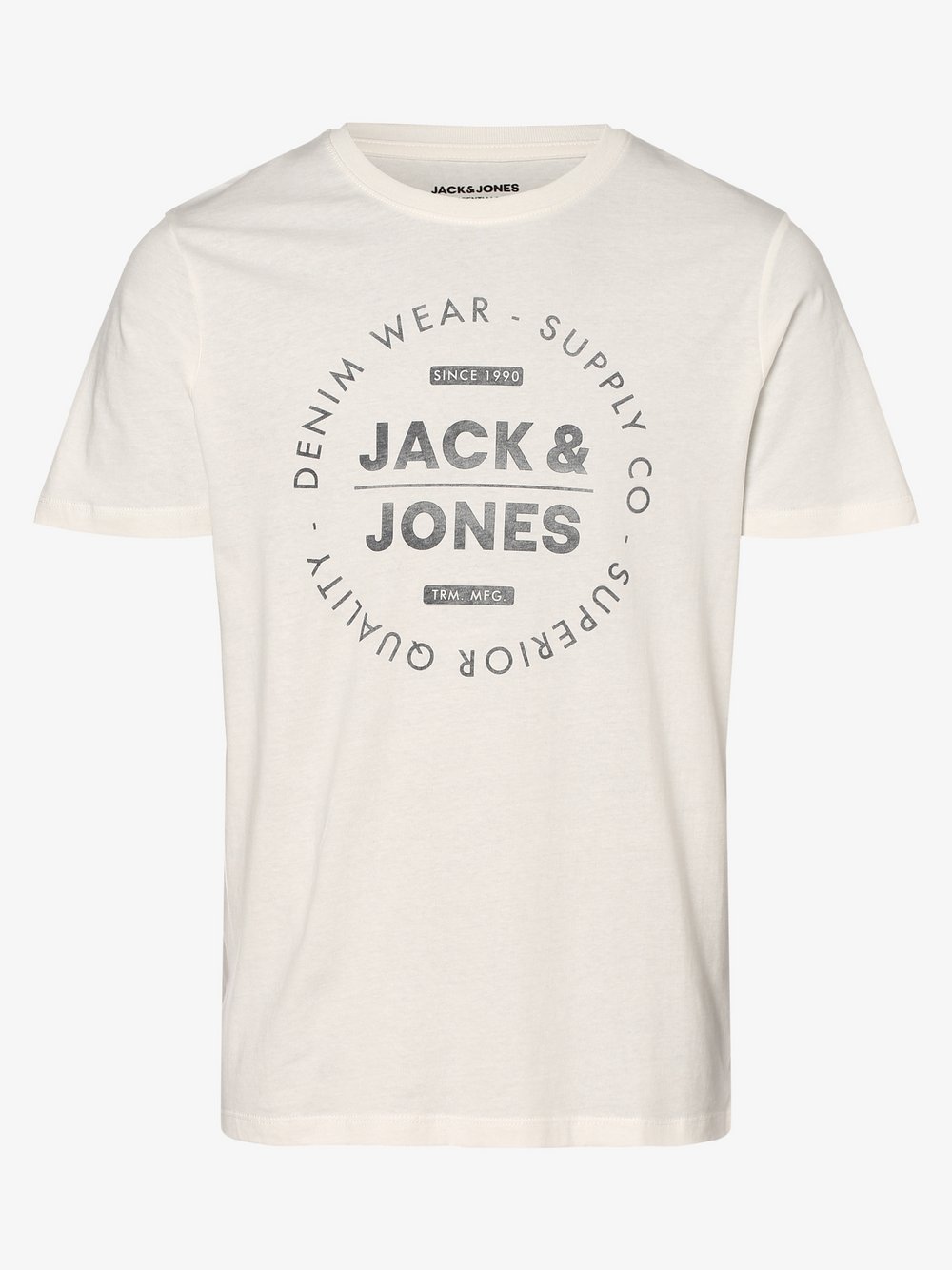 Jack & Jones - T-shirt męski – JJEJeans, biały