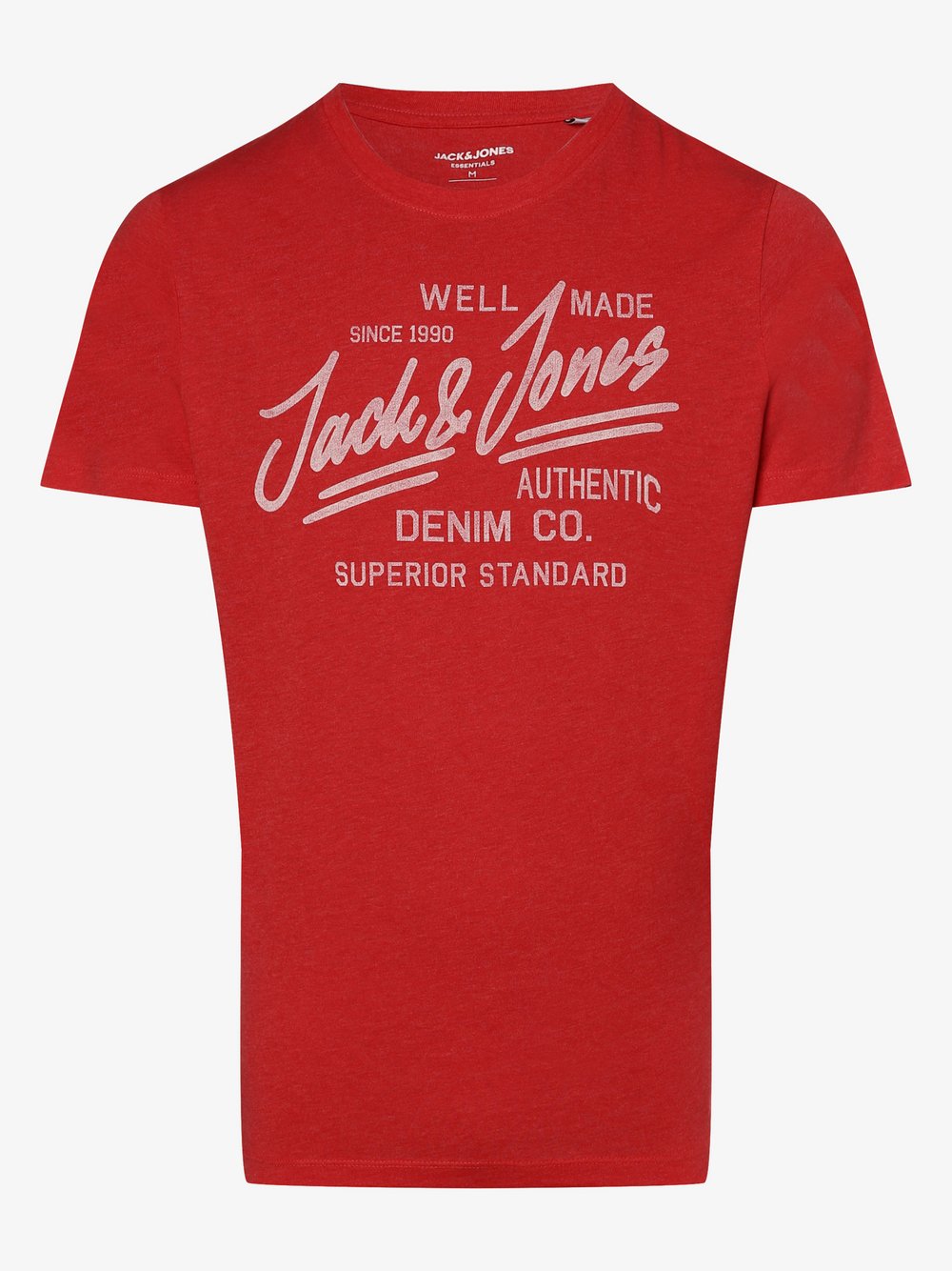Jack & Jones - T-shirt męski – JJEJeans, czerwony