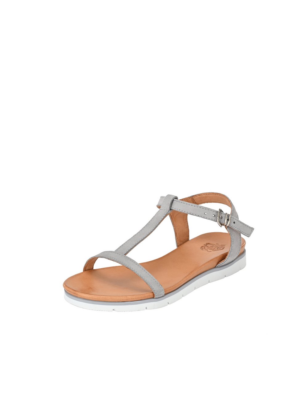 Apple of Eden Sandal Damen Leder grau, 42