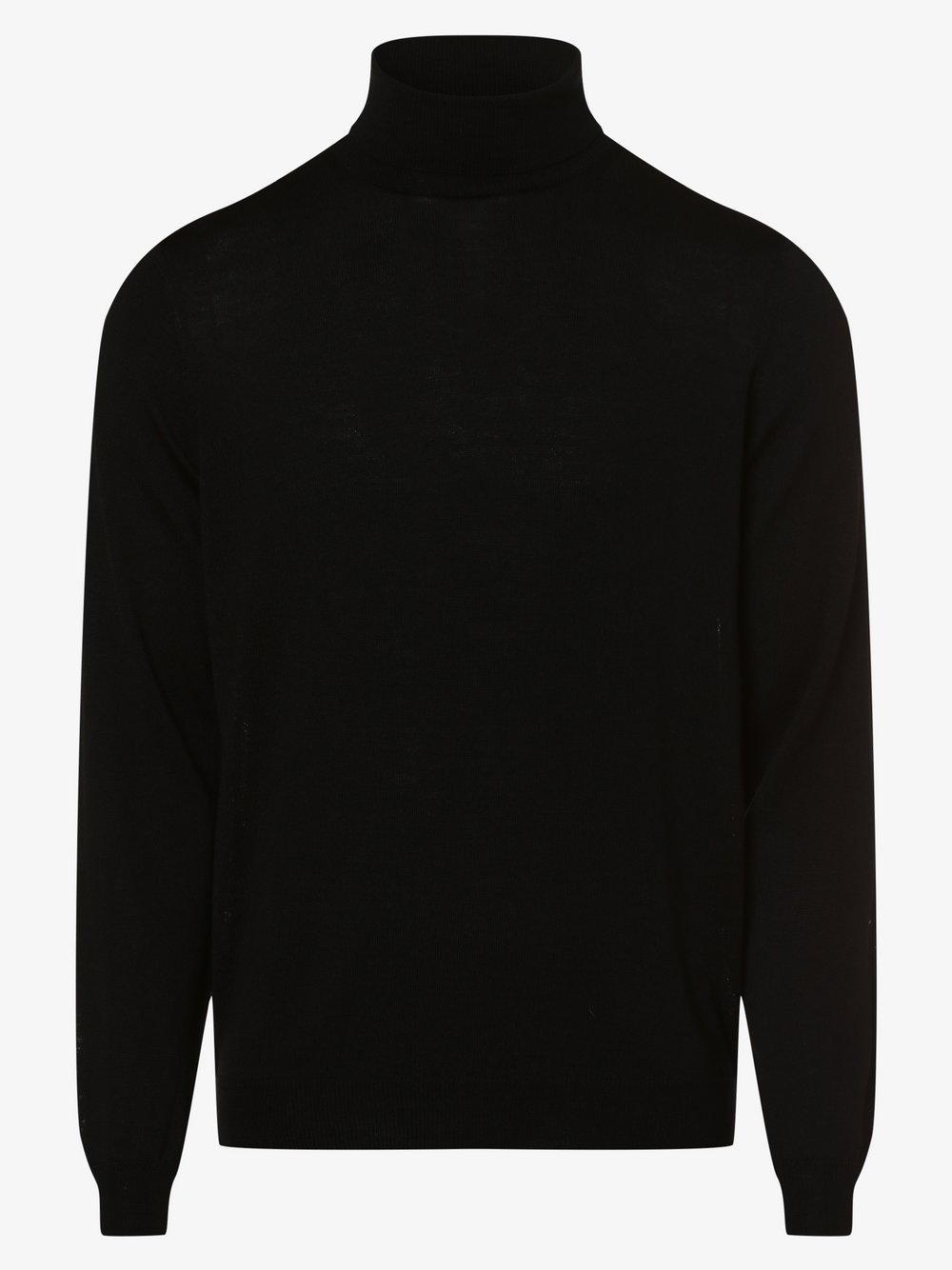 Finshley & Harding - Męski sweter z wełny merino, czarny
