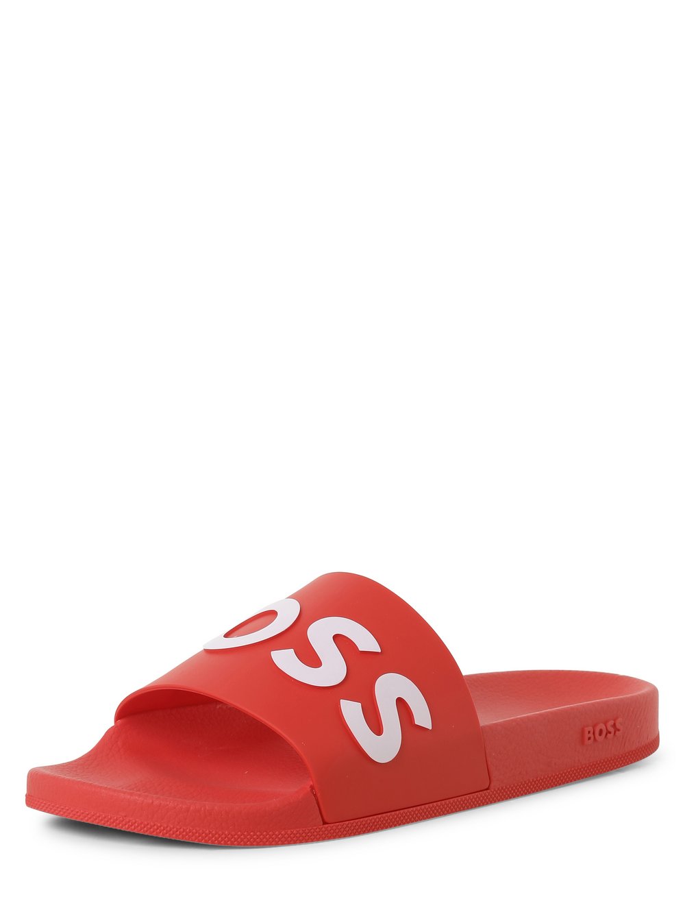 BOSS - Męskie pantofle kąpielowe – Bay_it_Slid_rblg, czerwony