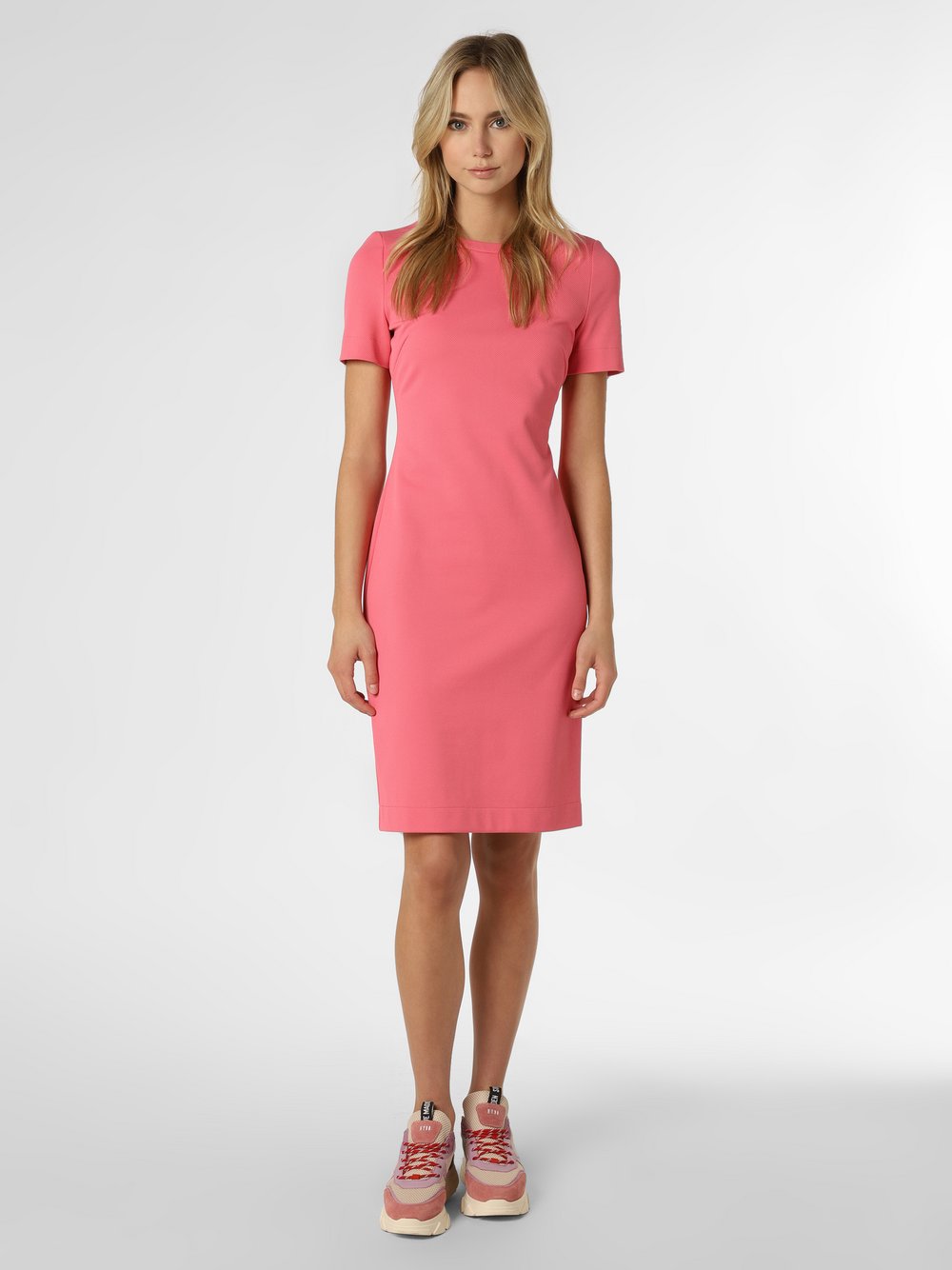 BOSS Kleid Damen pink strukturiert, 34