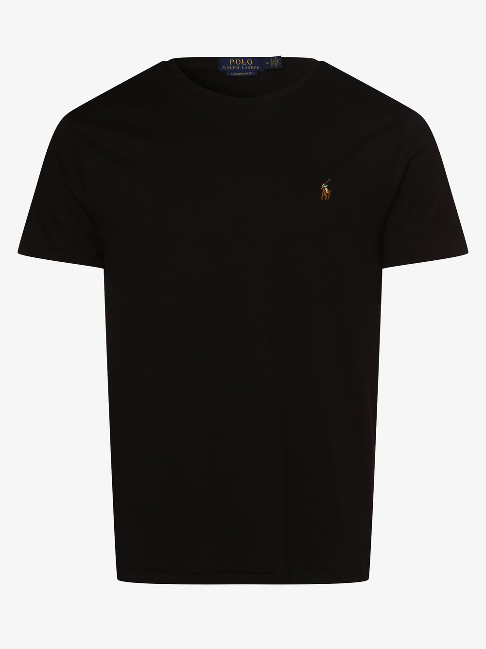 Polo Ralph Lauren - T-shirt męski – Custom Slim Fit, czarny