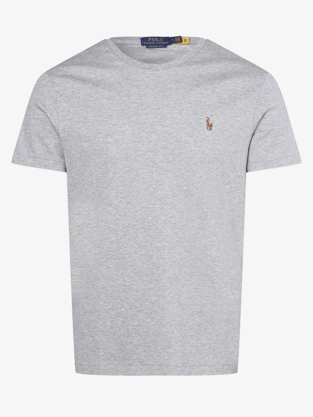 Polo Ralph Lauren - T-shirt męski – Custom Slim Fit, szary
