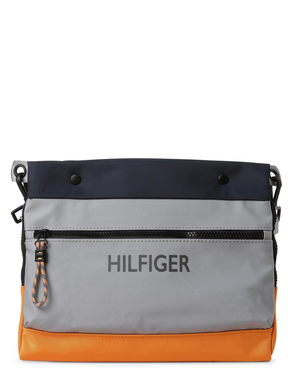 Tommy Hilfiger - Męska torebka na ramię, szary|pomarańczowy|niebieski