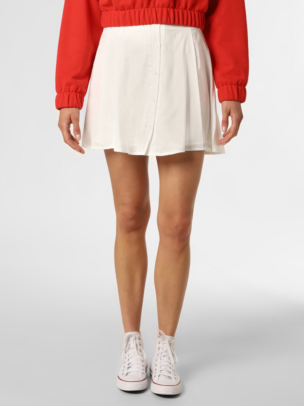 Calvin Klein Jeans - Spódnica damska, biały