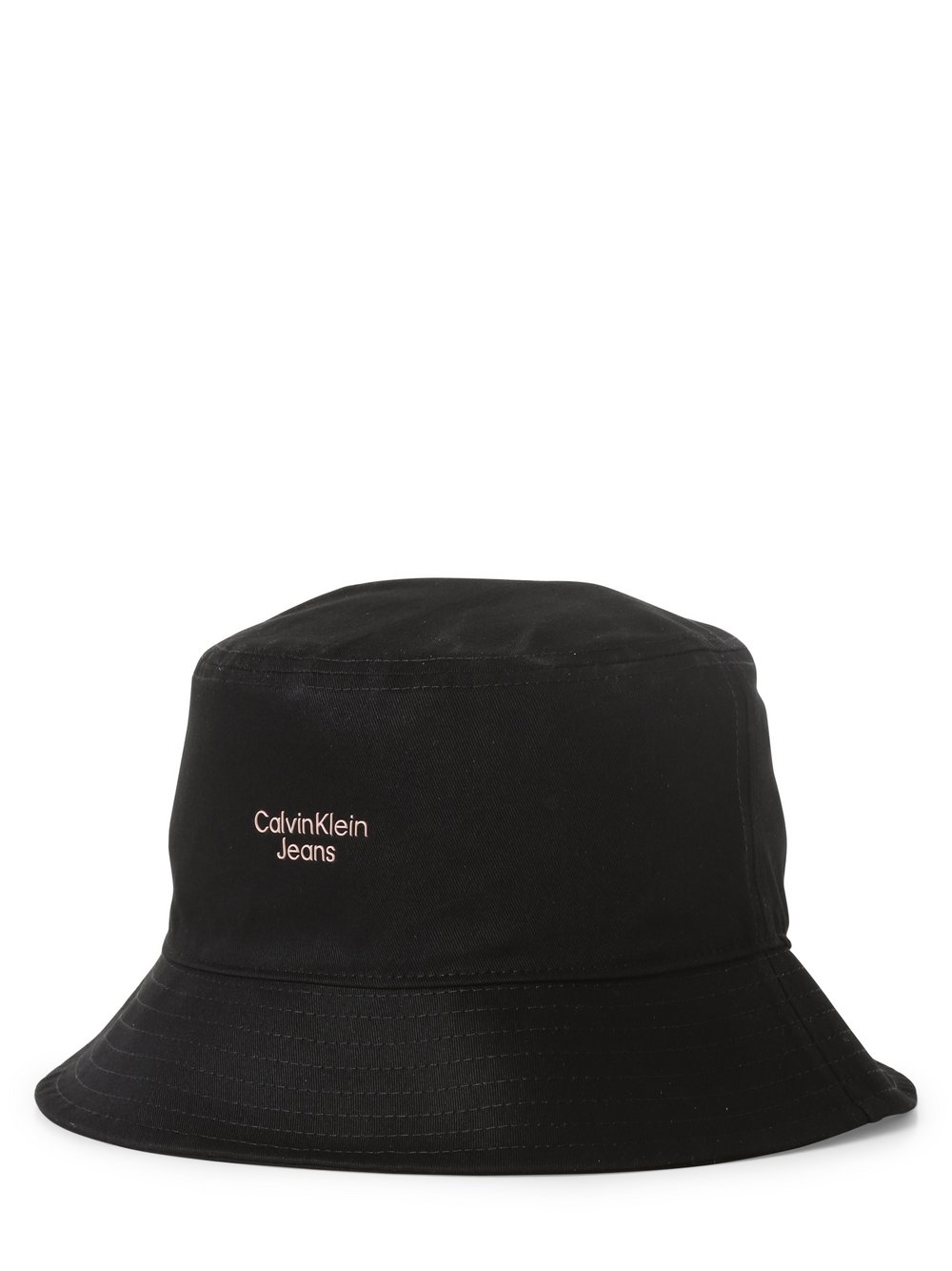 Calvin Klein Jeans - Damski bucket hat, czarny