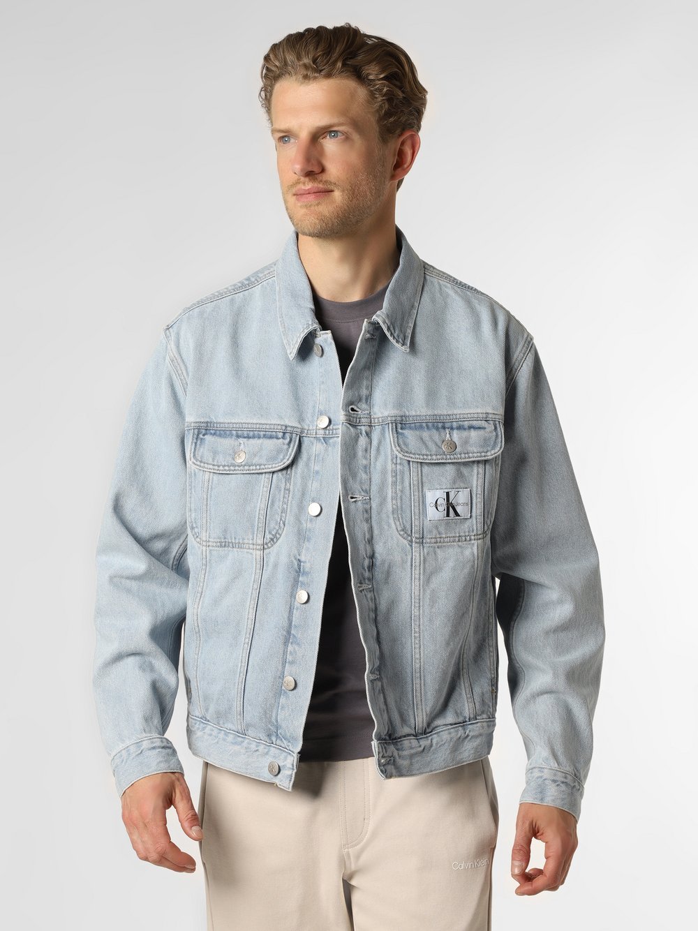 Calvin Klein Jeans - Męska kurtka jeansowa, niebieski
