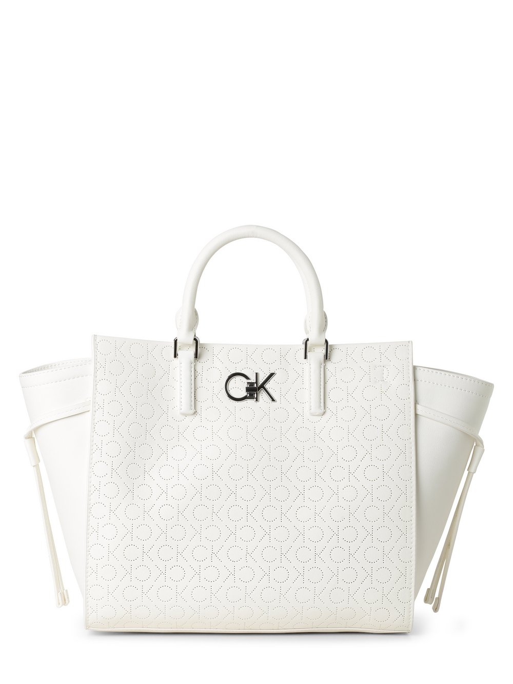 Calvin Klein - Damska torba shopper, biały