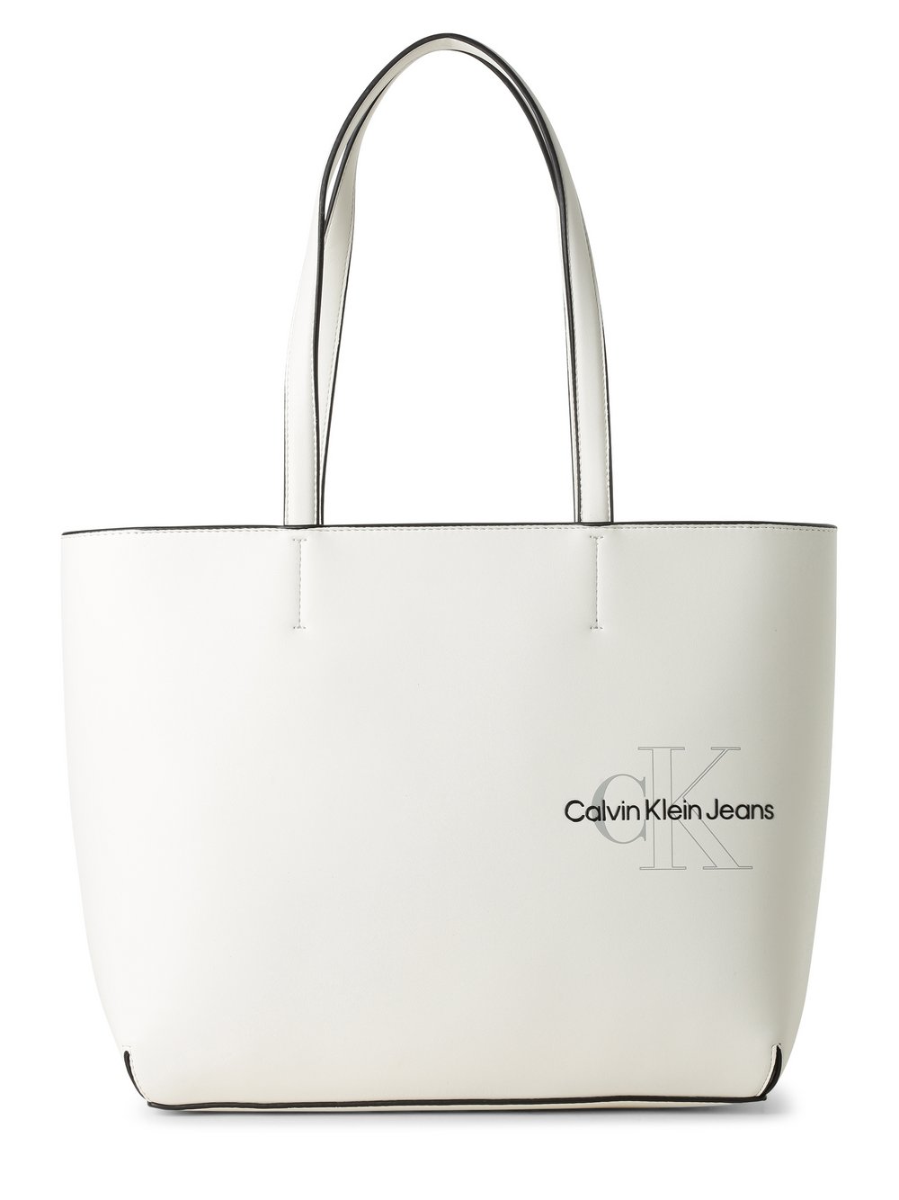 Calvin Klein Jeans - Damska torba shopper, biały