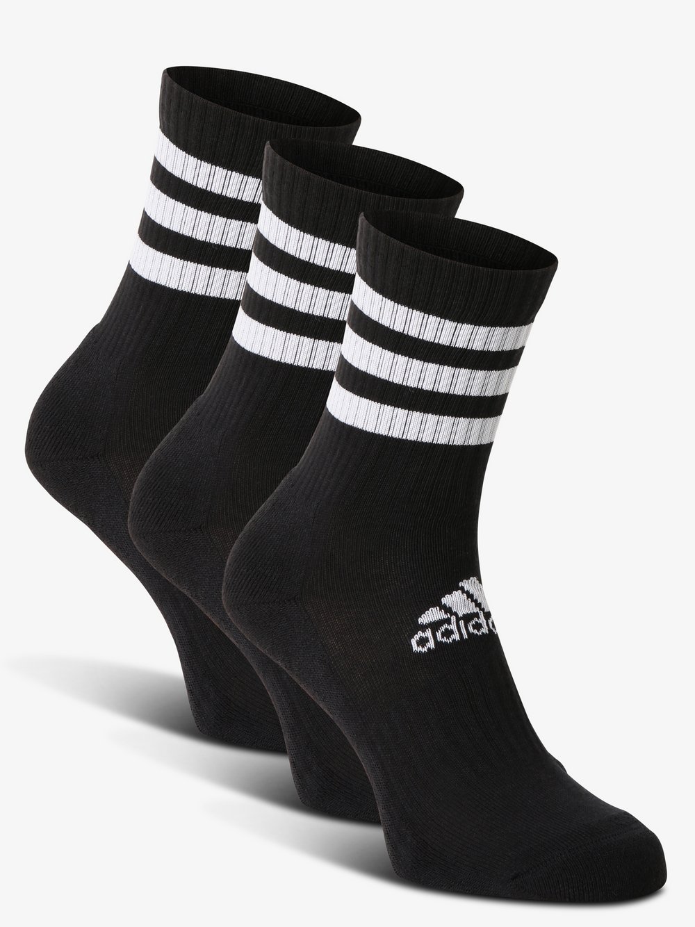 Adidas Originals - Skarpety z drobnej dzianiny pakowane po 3 szt., czarny