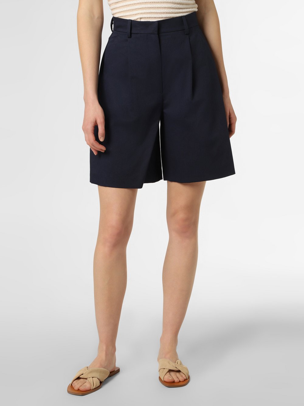 Weekend Max Mara Shorts mit Leinen-Anteil Damen Baumwolle blau, 40