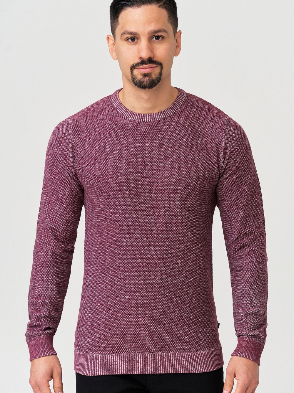 Jeff Strickpullover Herren Baumwolle rot, S