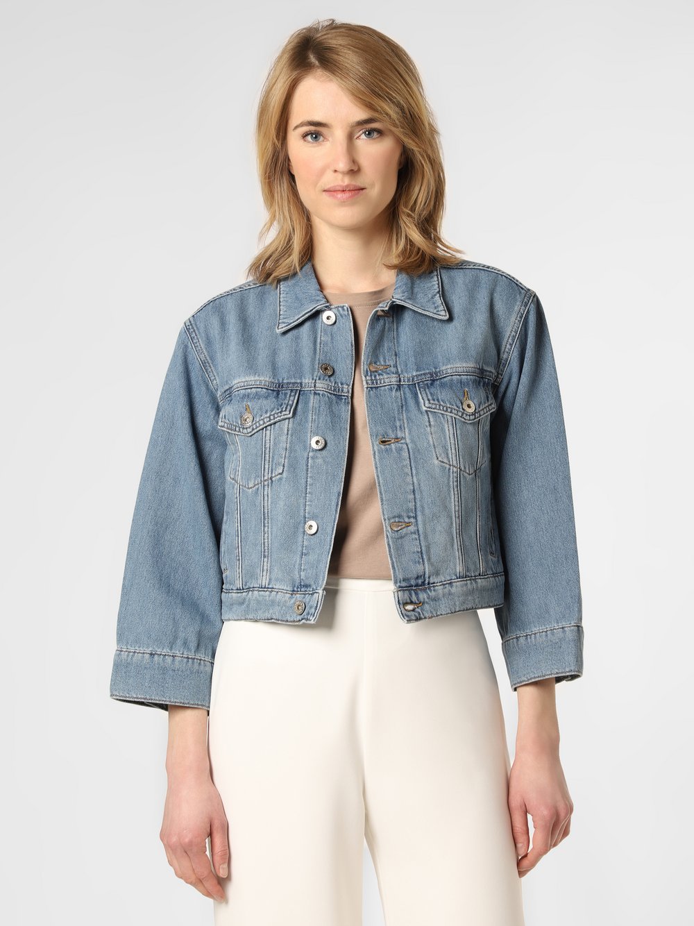 Cinque - Damska kurtka jeansowa – CIBallon, niebieski